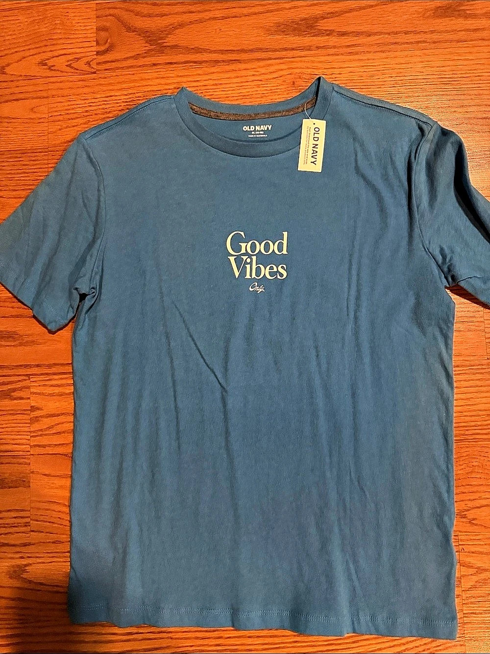 Old Navy Good Vibes Only graphic tee Graphic Tee in Blue Size XL NWT
